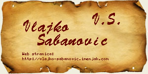 Vlajko Šabanović vizit kartica
